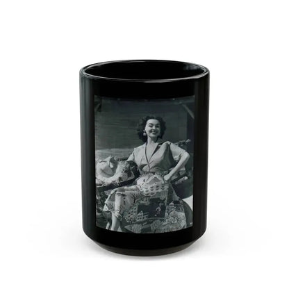 Barbara Rush #198 (Vintage Female Icon) Black Coffee Mug 15oz - Go Mug Yourself