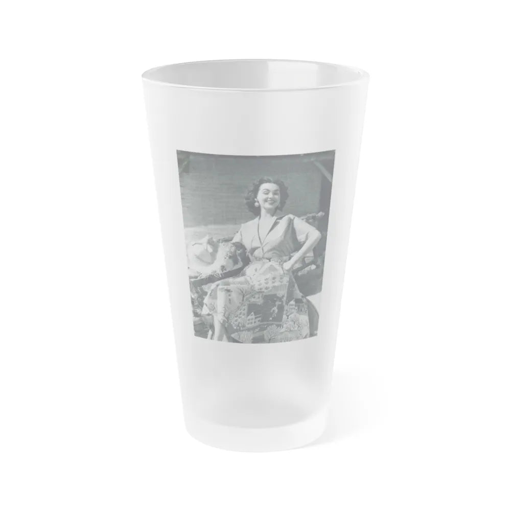 Barbara Rush #198 (Vintage Female Icon) Frosted Pint Glass 16oz-16oz-Frosted-Go Mug Yourself