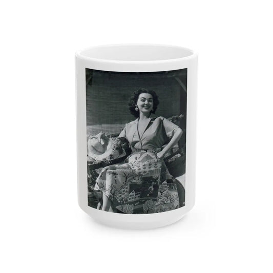 Barbara Rush #198 (Vintage Female Icon) White Coffee Mug-15oz-Go Mug Yourself