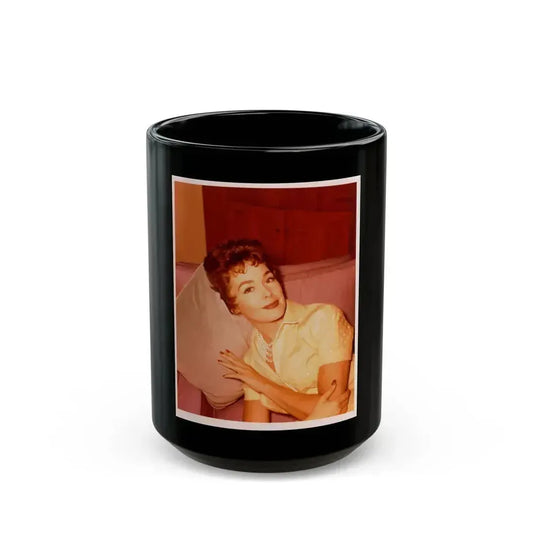 Barbara Rush #201 (Vintage Female Icon) Black Coffee Mug 15oz - Go Mug Yourself