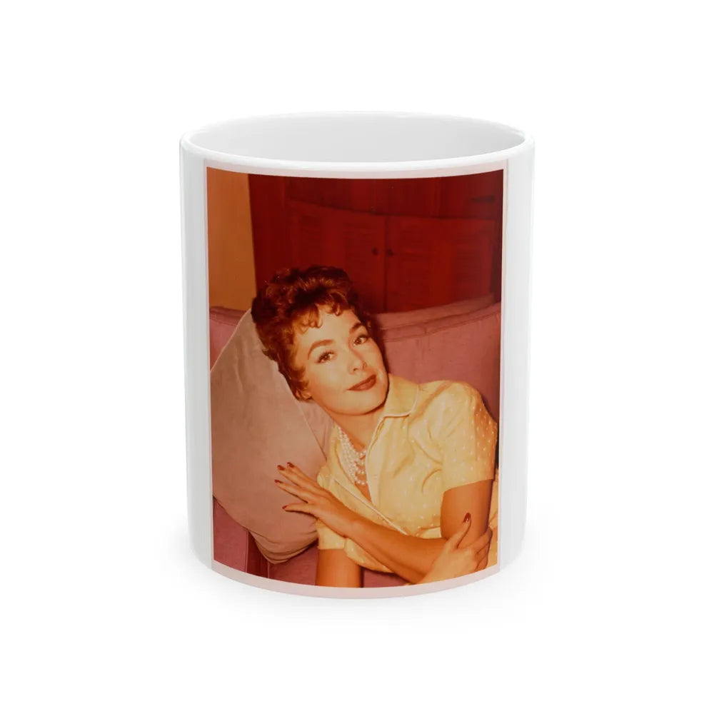 Barbara Rush #201 (Vintage Female Icon) White Coffee Mug-11oz-Go Mug Yourself