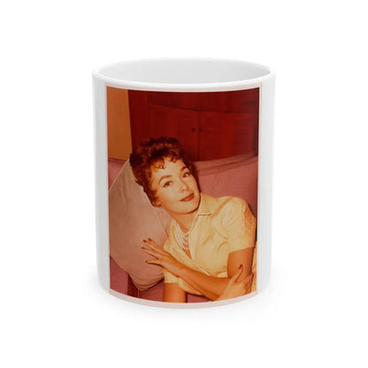 Barbara Rush #201 (Vintage Female Icon) White Coffee Mug-11oz-Go Mug Yourself