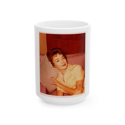 Barbara Rush #201 (Vintage Female Icon) White Coffee Mug-15oz-Go Mug Yourself