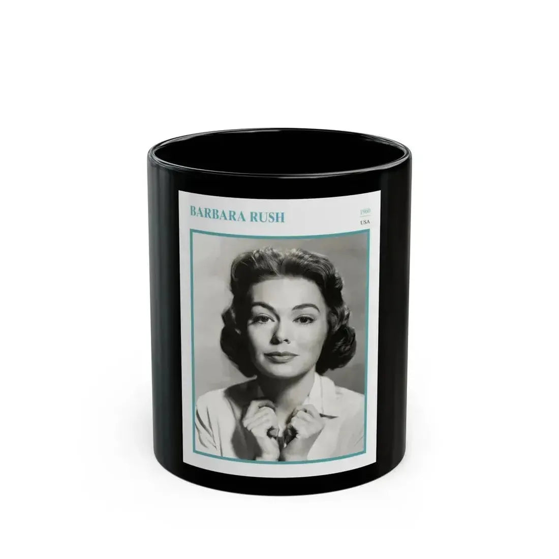 Barbara Rush #202 (Vintage Female Icon) Black Coffee Mug 11oz - Go Mug Yourself