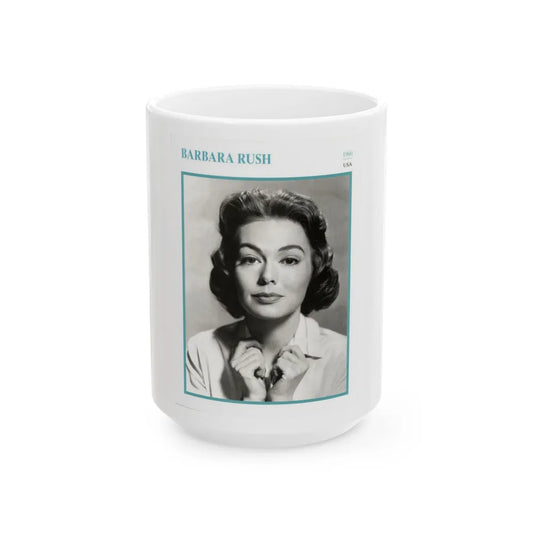 Barbara Rush #202 (Vintage Female Icon) White Coffee Mug-15oz-Go Mug Yourself