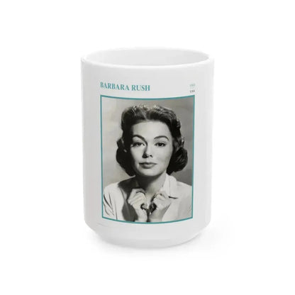 Barbara Rush #202 (Vintage Female Icon) White Coffee Mug 15oz - Go Mug Yourself