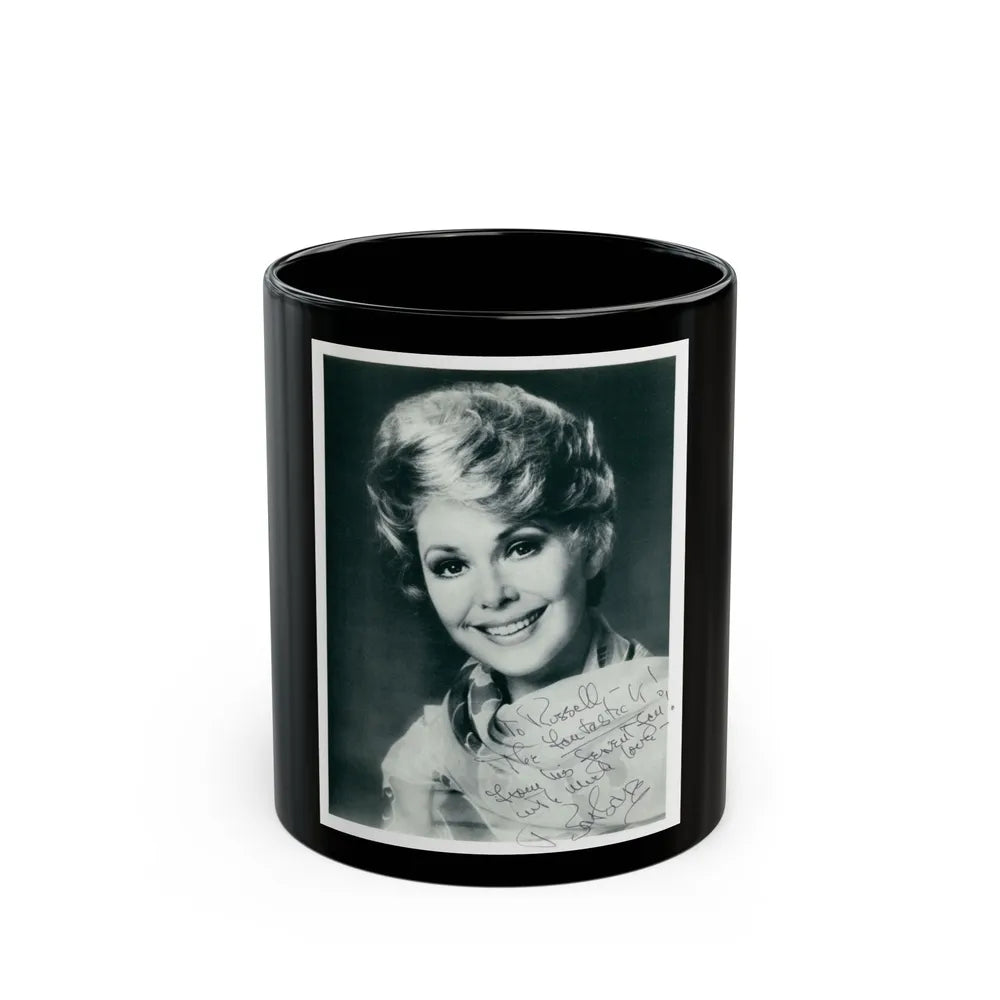 Barbara Rush #214 (Vintage Female Icon) Black Coffee Mug-11oz-Go Mug Yourself