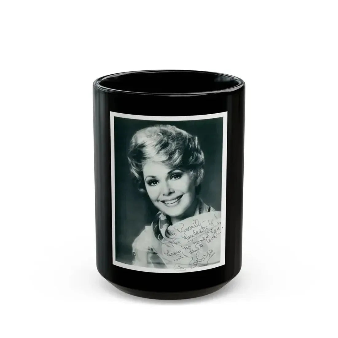 Barbara Rush #214 (Vintage Female Icon) Black Coffee Mug 15oz - Go Mug Yourself