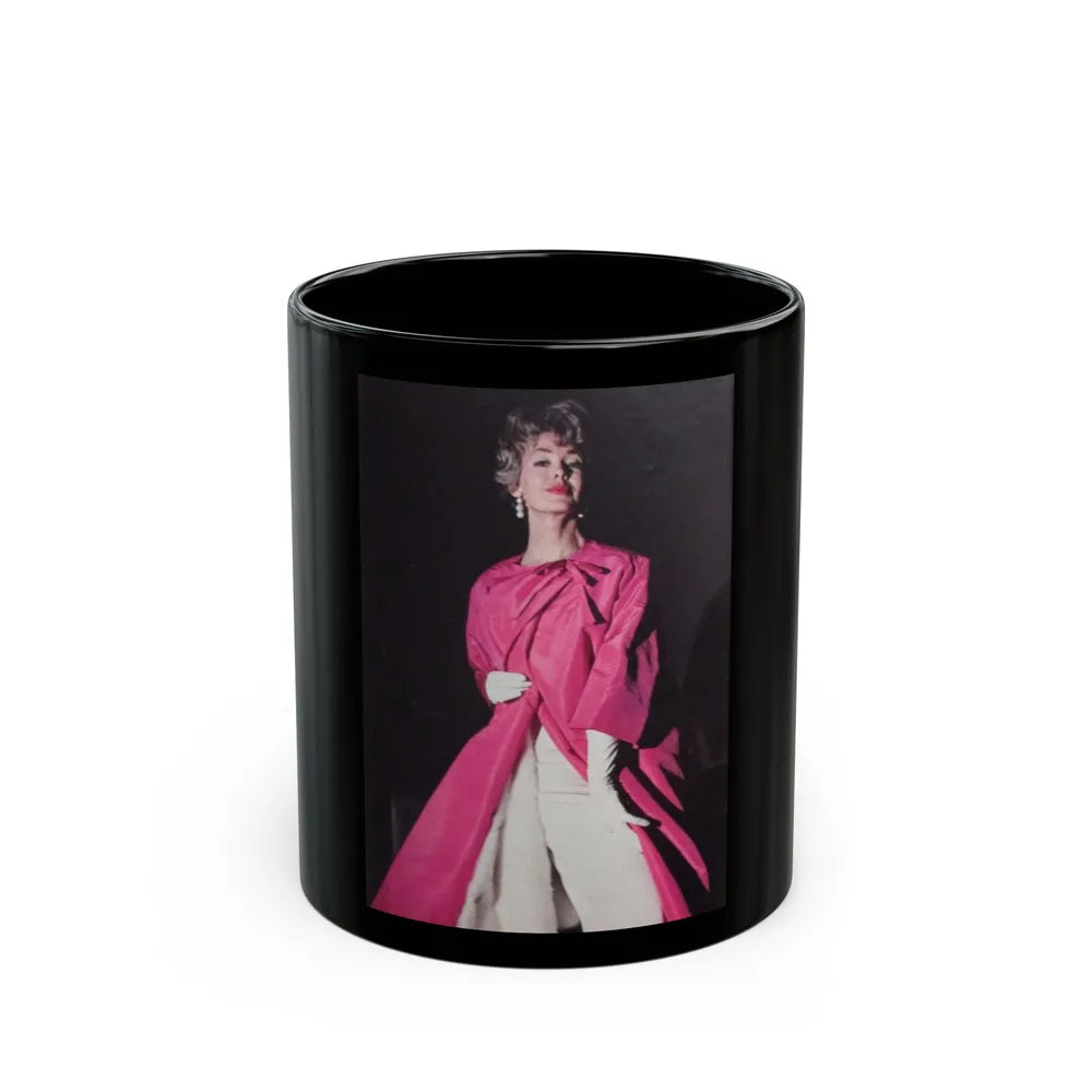 Barbara Rush #221 (Vintage Female Icon) Black Coffee Mug-11oz-Go Mug Yourself