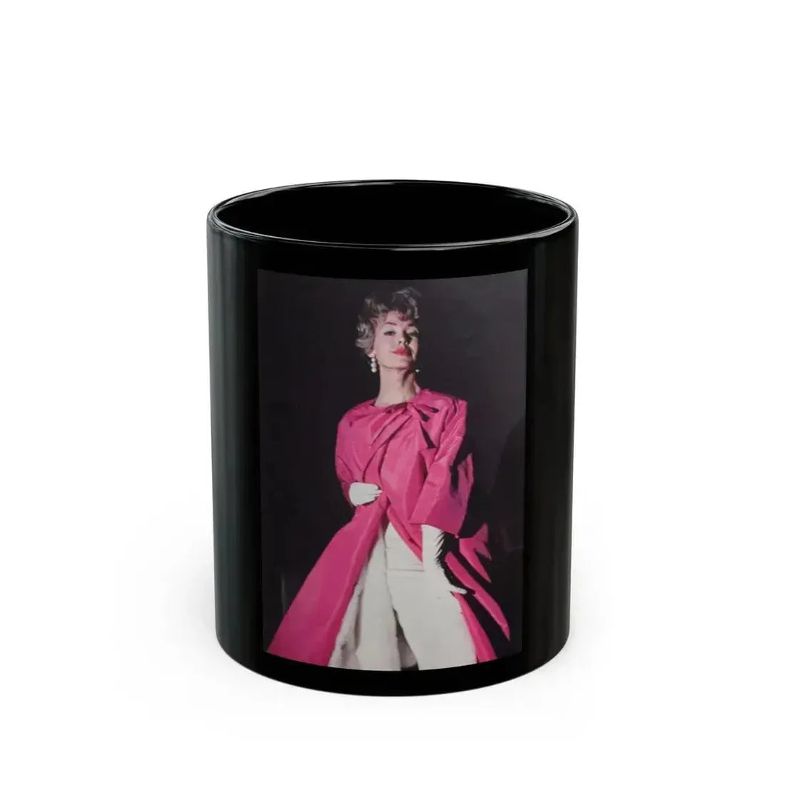 Barbara Rush #221 (Vintage Female Icon) Black Coffee Mug 11oz - Go Mug Yourself