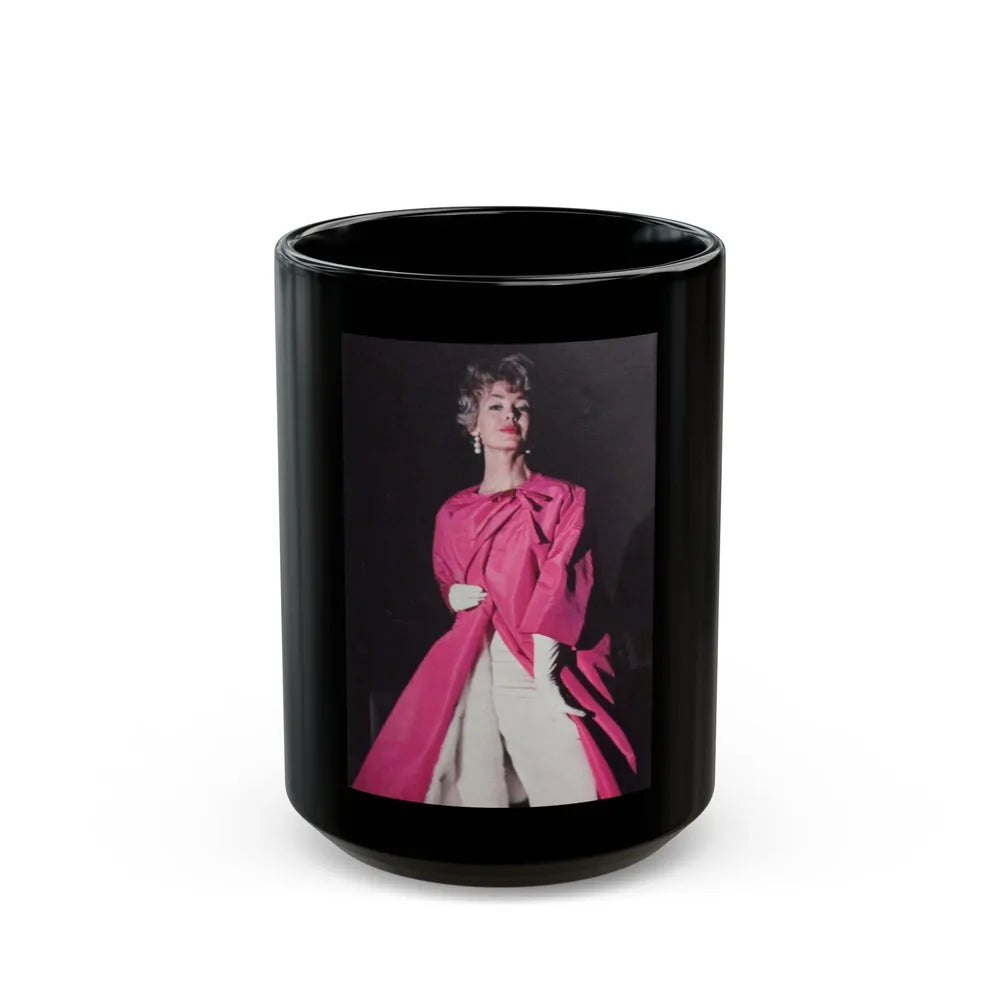 Barbara Rush #221 (Vintage Female Icon) Black Coffee Mug-15oz-Go Mug Yourself