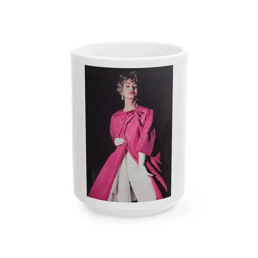 Barbara Rush #221 (Vintage Female Icon) White Coffee Mug 15oz - Go Mug Yourself