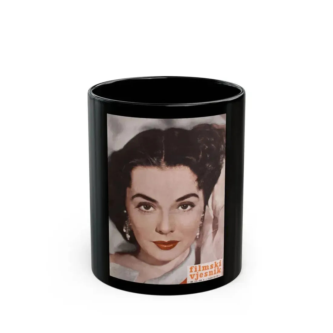 Barbara Rush #225 - Mag. Cover (Vintage Female Icon) Black Coffee Mug 11oz - Go Mug Yourself