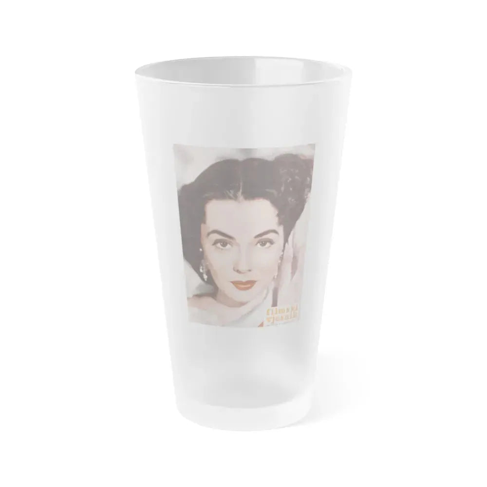 Barbara Rush #225 - Mag. Cover (Vintage Female Icon) Frosted Pint Glass 16oz 16oz Frosted - Go Mug Yourself