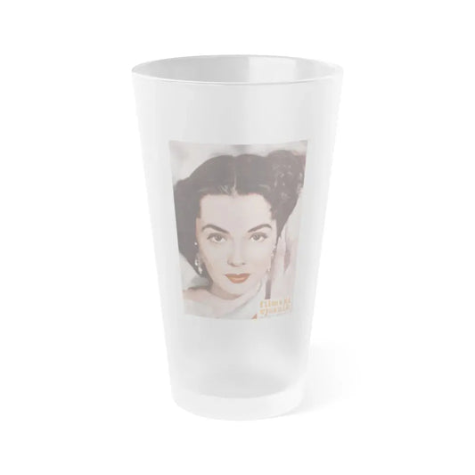 Barbara Rush #225 - Mag. Cover (Vintage Female Icon) Frosted Pint Glass 16oz 16oz Frosted - Go Mug Yourself