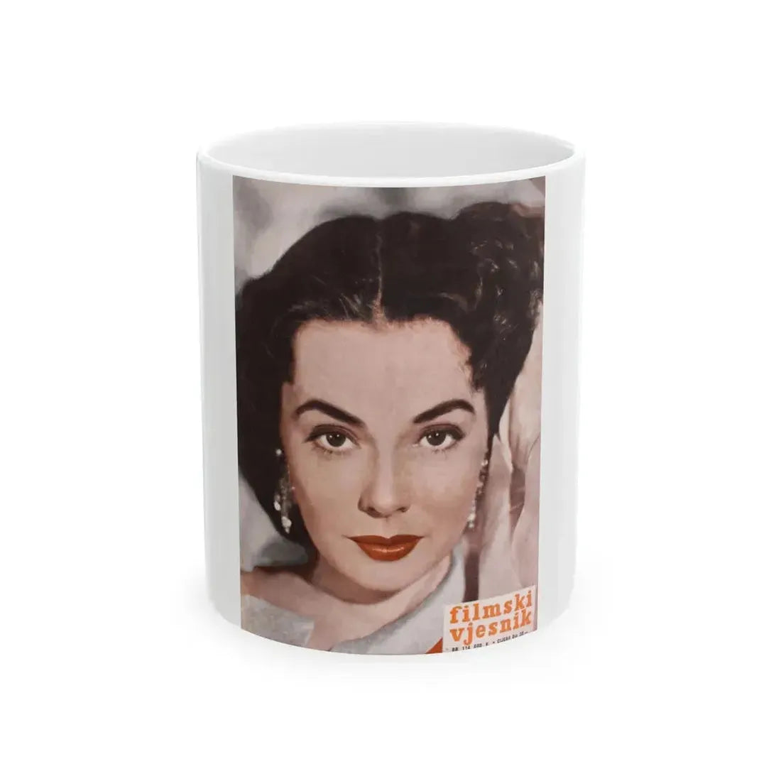 Barbara Rush #225 - Mag. Cover (Vintage Female Icon) White Coffee Mug 11oz - Go Mug Yourself