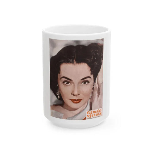 Barbara Rush #225 - Mag. Cover (Vintage Female Icon) White Coffee Mug 15oz - Go Mug Yourself