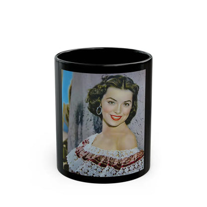 Barbara Rush #226 (Vintage Female Icon) Black Coffee Mug-11oz-Go Mug Yourself