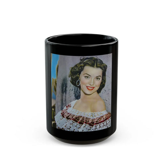 Barbara Rush #226 (Vintage Female Icon) Black Coffee Mug-15oz-Go Mug Yourself