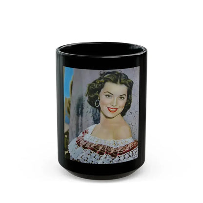 Barbara Rush #226 (Vintage Female Icon) Black Coffee Mug 15oz - Go Mug Yourself
