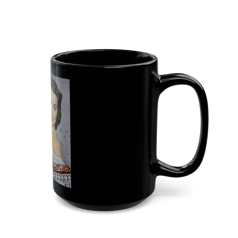 Barbara Rush #226 (Vintage Female Icon) Black Coffee Mug-Go Mug Yourself