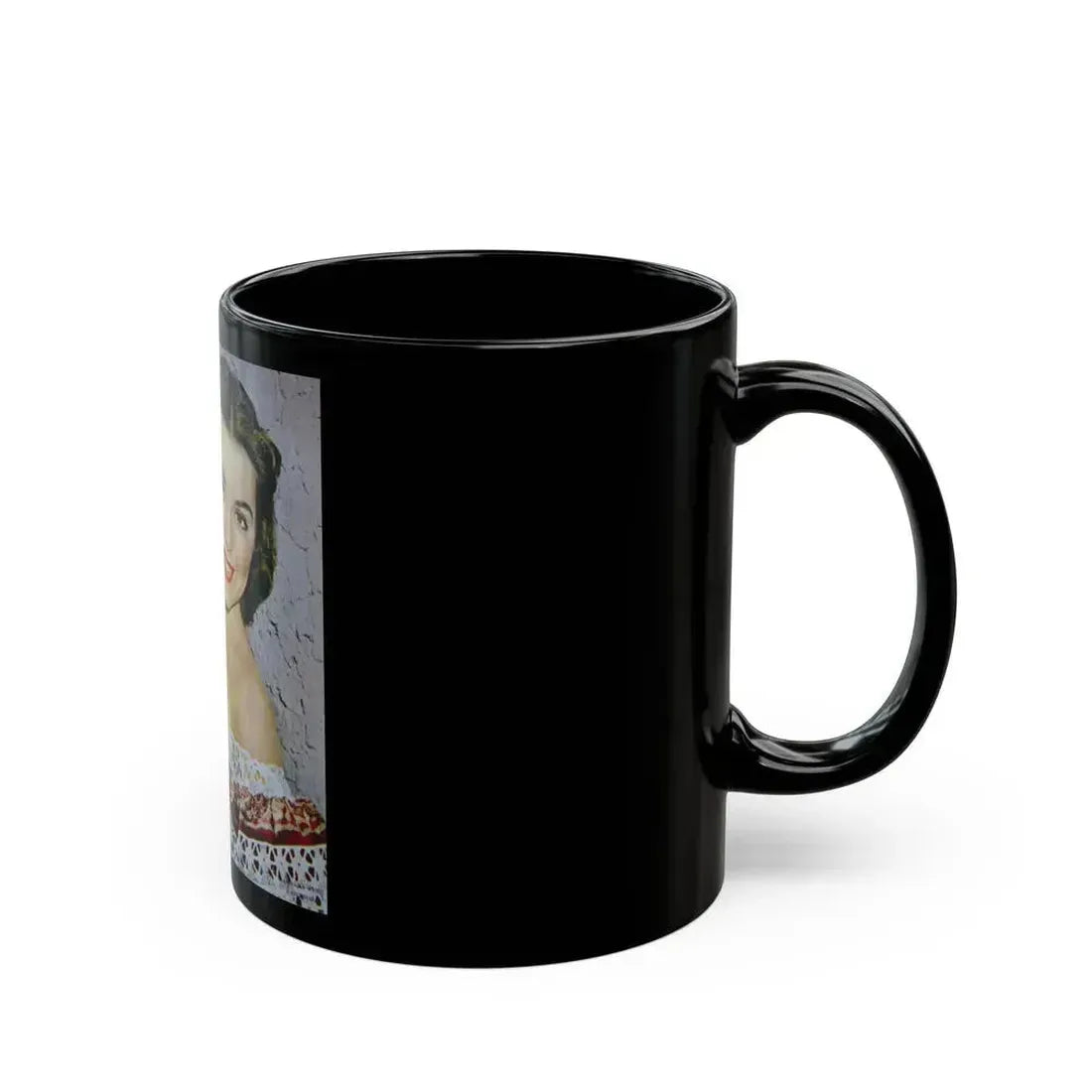 Barbara Rush #226 (Vintage Female Icon) Black Coffee Mug - Go Mug Yourself
