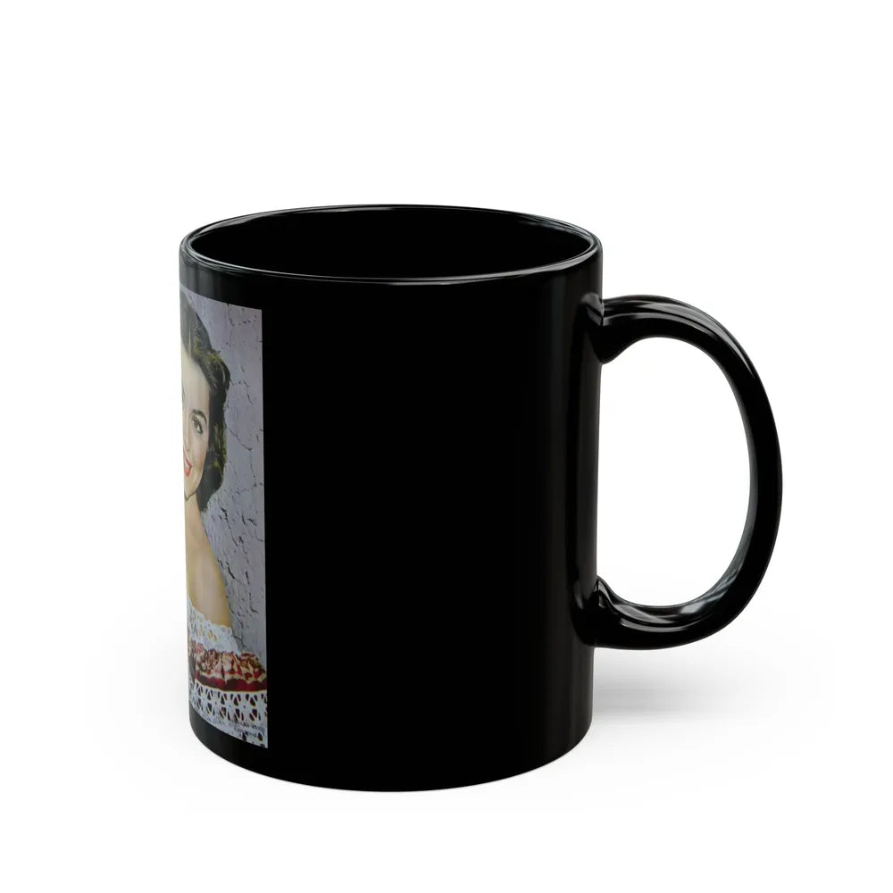 Barbara Rush #226 (Vintage Female Icon) Black Coffee Mug-Go Mug Yourself