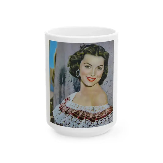 Barbara Rush #226 (Vintage Female Icon) White Coffee Mug 15oz - Go Mug Yourself