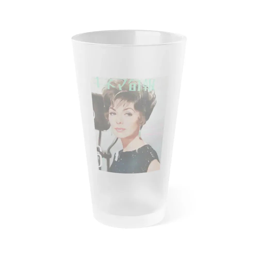 Barbara Rush #227 - Japanese Mag. Cover (Vintage Female Icon) Frosted Pint Glass 16oz 16oz Frosted - Go Mug Yourself