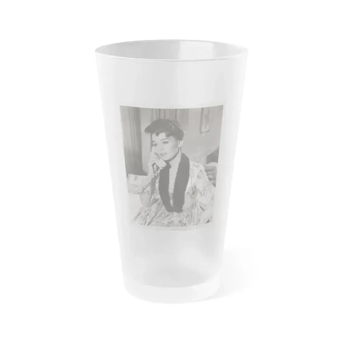 Barbara Rush #228 (Vintage Female Icon) Frosted Pint Glass 16oz 16oz Frosted - Go Mug Yourself
