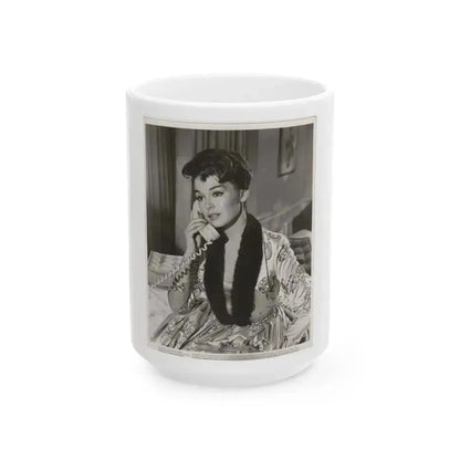 Barbara Rush #228 (Vintage Female Icon) White Coffee Mug 15oz - Go Mug Yourself