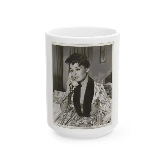 Barbara Rush #228 (Vintage Female Icon) White Coffee Mug 15oz - Go Mug Yourself