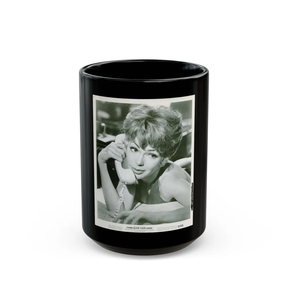 Barbara Rush #229 (Vintage Female Icon) Black Coffee Mug-15oz-Go Mug Yourself