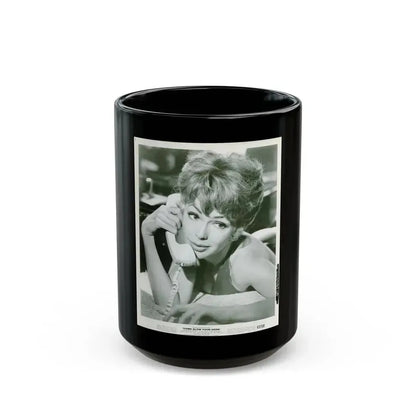 Barbara Rush #229 (Vintage Female Icon) Black Coffee Mug 15oz - Go Mug Yourself