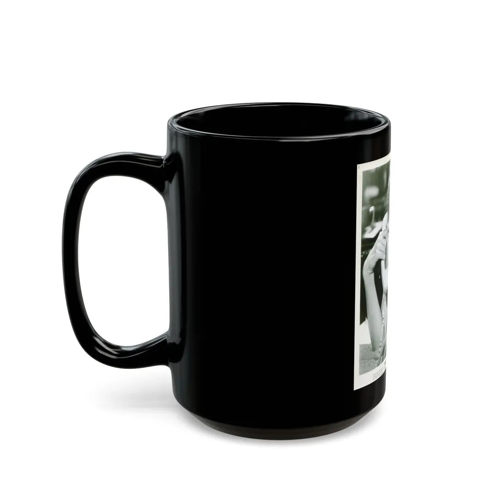 Barbara Rush #229 (Vintage Female Icon) Black Coffee Mug-Go Mug Yourself