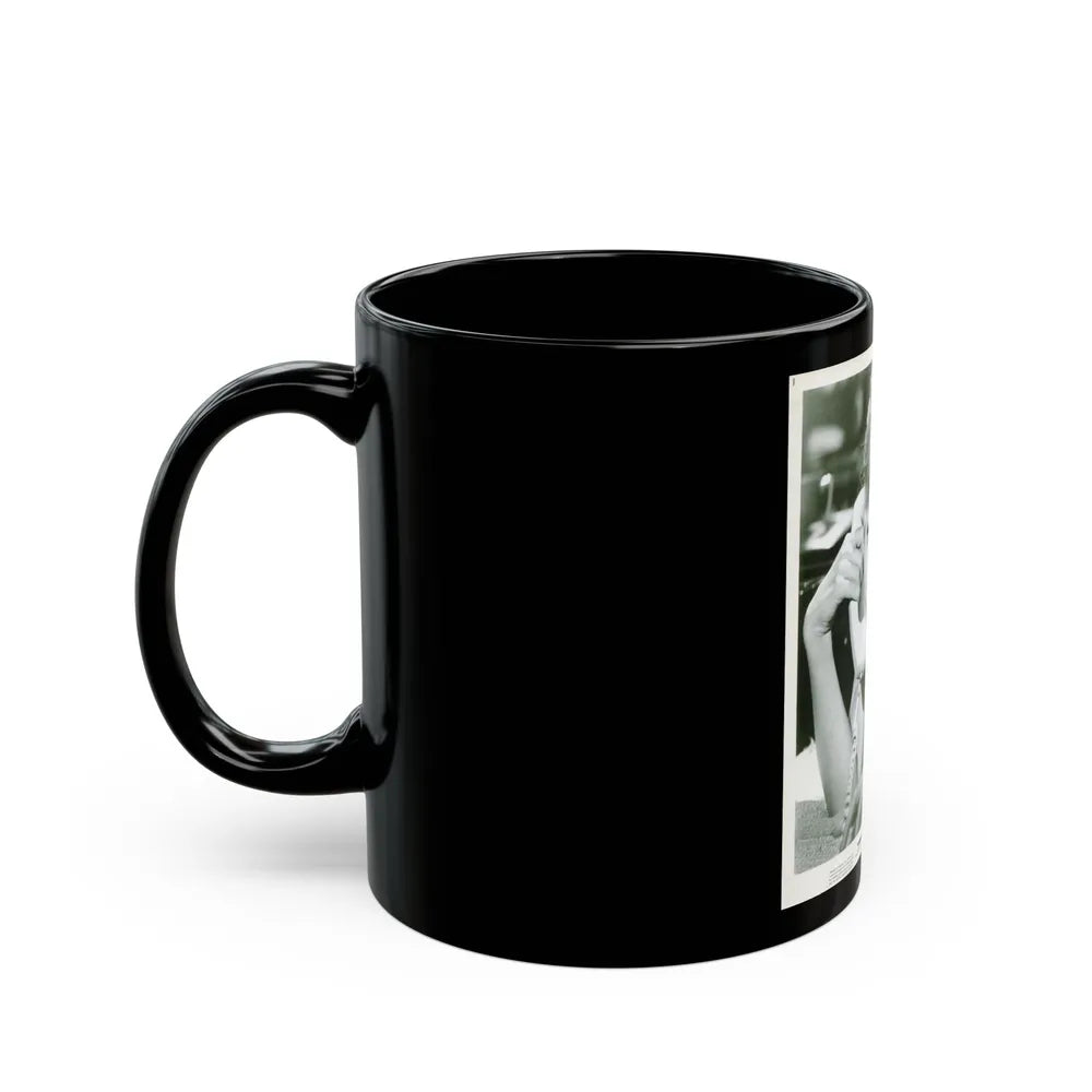 Barbara Rush #229 (Vintage Female Icon) Black Coffee Mug-Go Mug Yourself