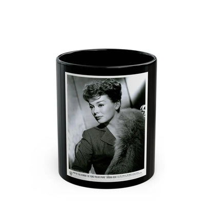 Barbara Rush #230 (Vintage Female Icon) Black Coffee Mug-11oz-Go Mug Yourself