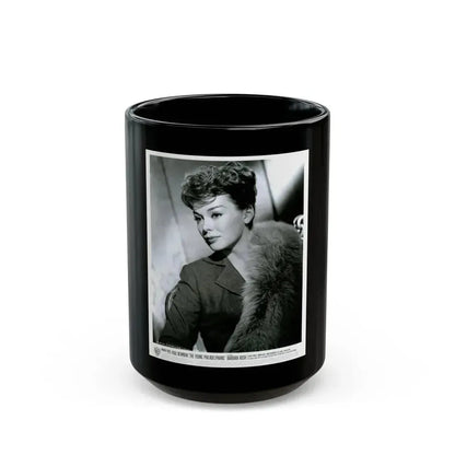 Barbara Rush #230 (Vintage Female Icon) Black Coffee Mug 15oz - Go Mug Yourself