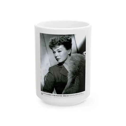 Barbara Rush #230 (Vintage Female Icon) White Coffee Mug 15oz - Go Mug Yourself