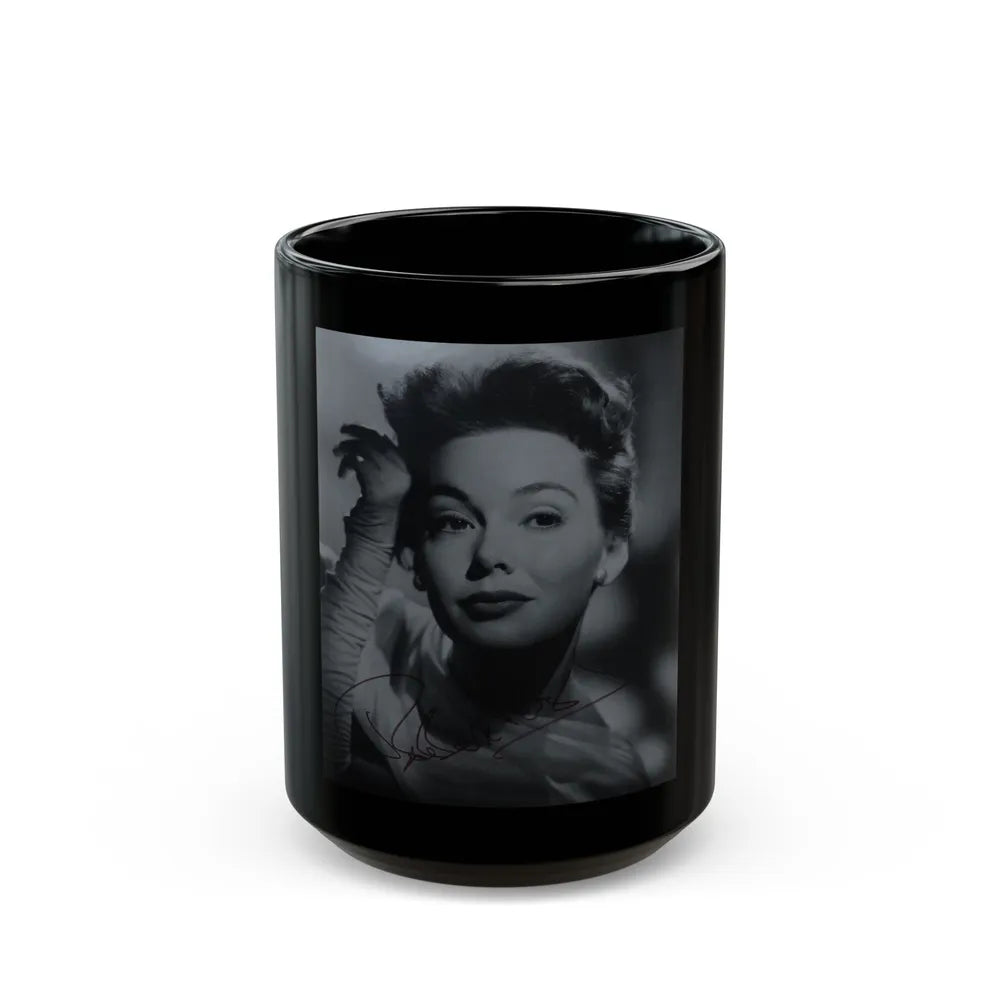 Barbara Rush #232 (Vintage Female Icon) Black Coffee Mug-15oz-Go Mug Yourself