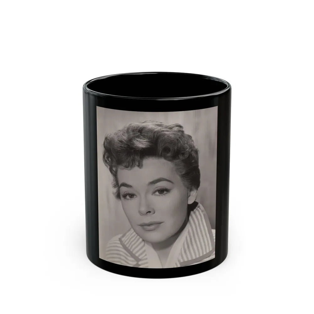 Barbara Rush #234 (Vintage Female Icon) Black Coffee Mug-11oz-Go Mug Yourself