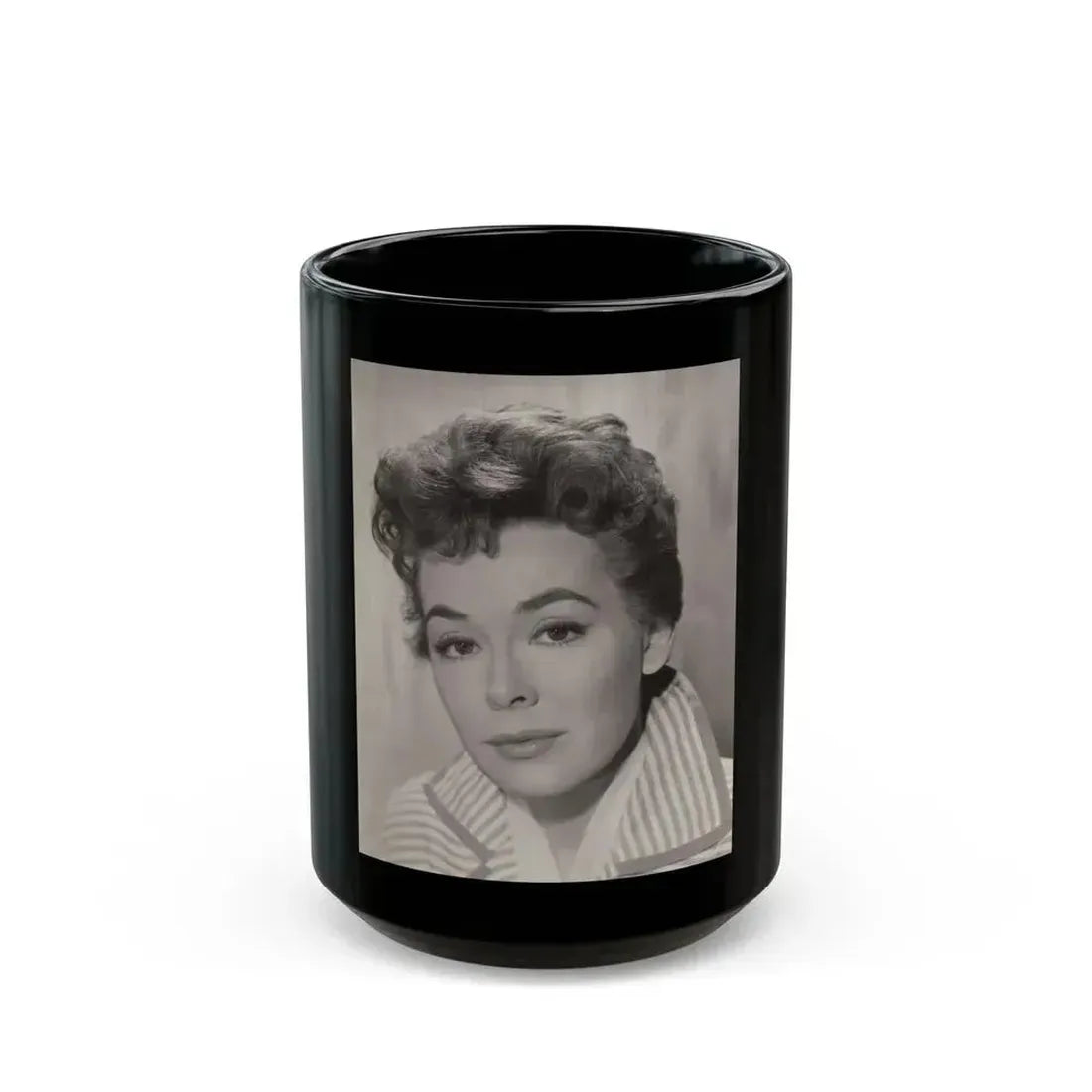 Barbara Rush #234 (Vintage Female Icon) Black Coffee Mug 15oz - Go Mug Yourself