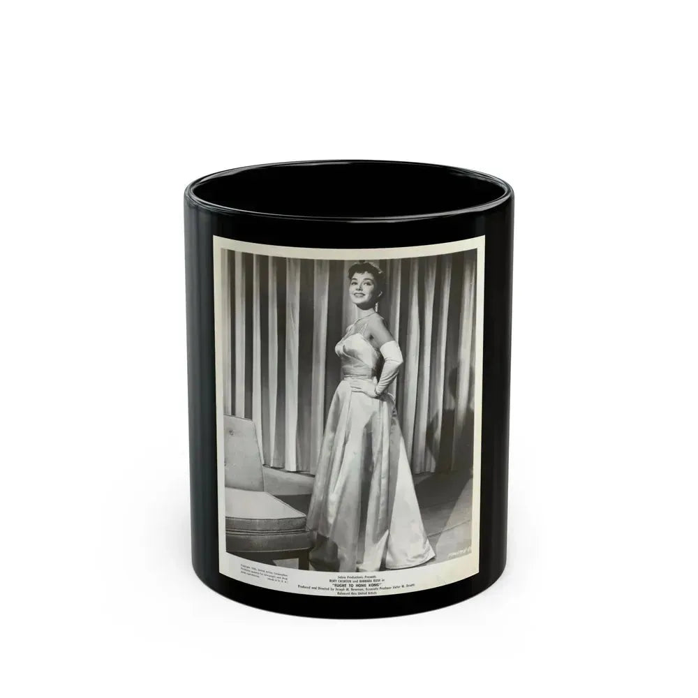 Barbara Rush #235 (Vintage Female Icon) Black Coffee Mug 11oz - Go Mug Yourself