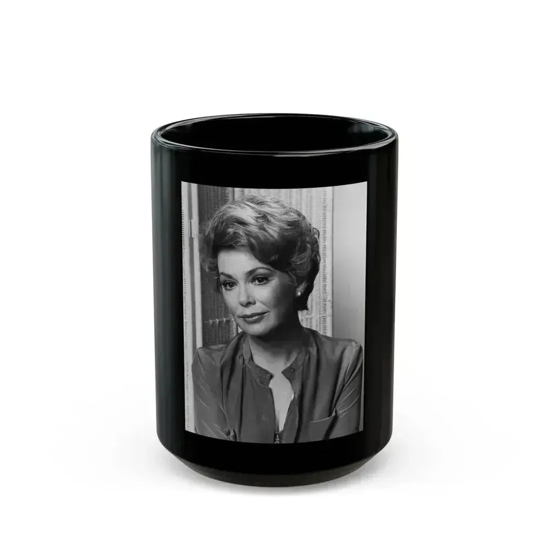 Barbara Rush #238 (Vintage Female Icon) Black Coffee Mug 15oz - Go Mug Yourself
