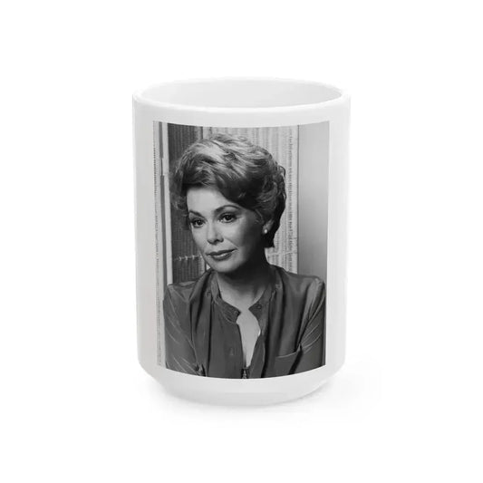 Barbara Rush #238 (Vintage Female Icon) White Coffee Mug 15oz - Go Mug Yourself