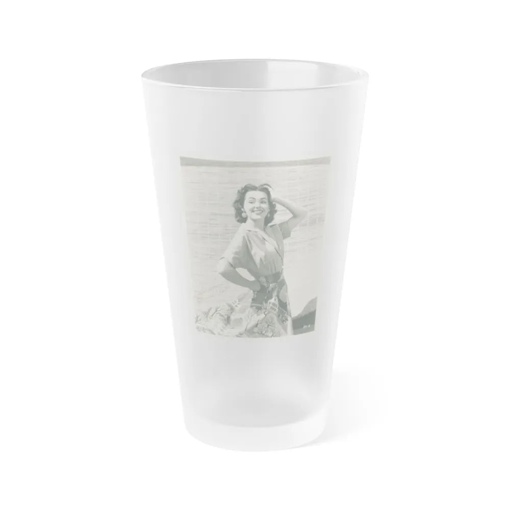 Barbara Rush #239 (Vintage Female Icon) Frosted Pint Glass 16oz-16oz-Frosted-Go Mug Yourself