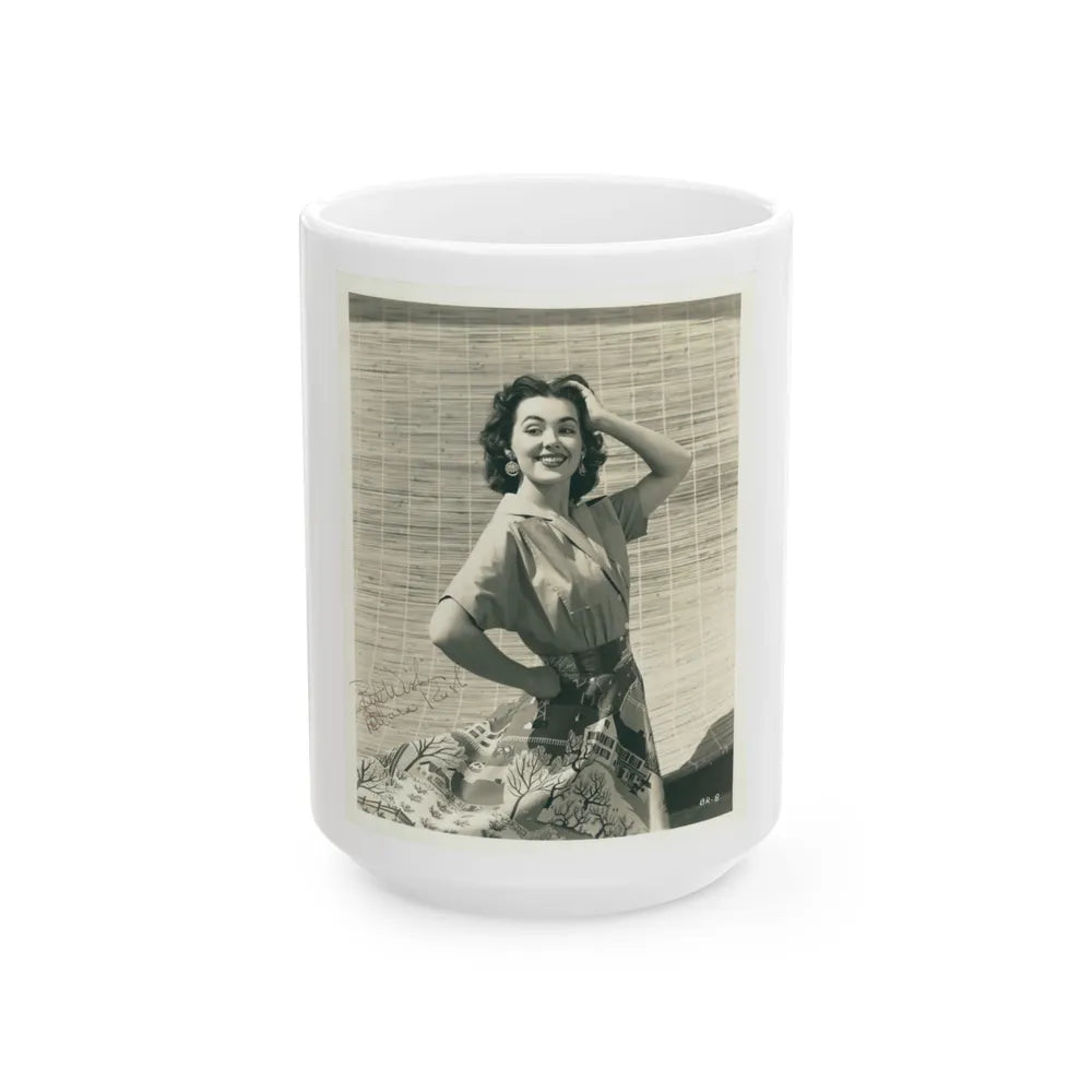 Barbara Rush #239 (Vintage Female Icon) White Coffee Mug-15oz-Go Mug Yourself