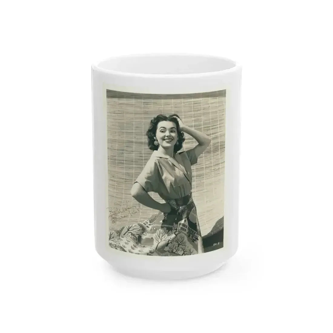 Barbara Rush #239 (Vintage Female Icon) White Coffee Mug 15oz - Go Mug Yourself