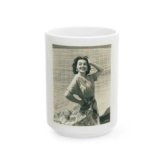 Barbara Rush #239 (Vintage Female Icon) White Coffee Mug 15oz - Go Mug Yourself