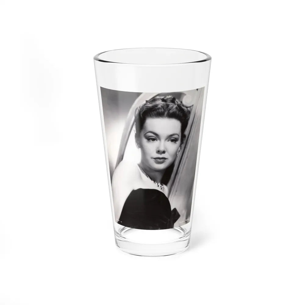 Barbara Rush #24 - Vintage 7x9 B&W Head & Shoulder Upper Body Glamour Photo from 2-19-59 (Vintage Female Icon) Pint Glass 16oz-16oz-Go Mug Yourself